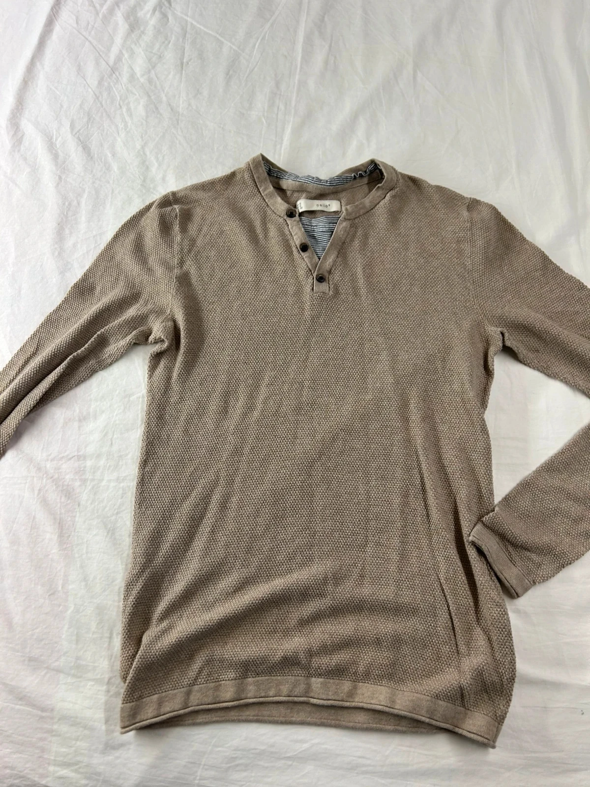 Sweat à col V beige celio